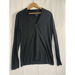 Banana Republic Long Sleeve Pullover Blouse Black Size Medium